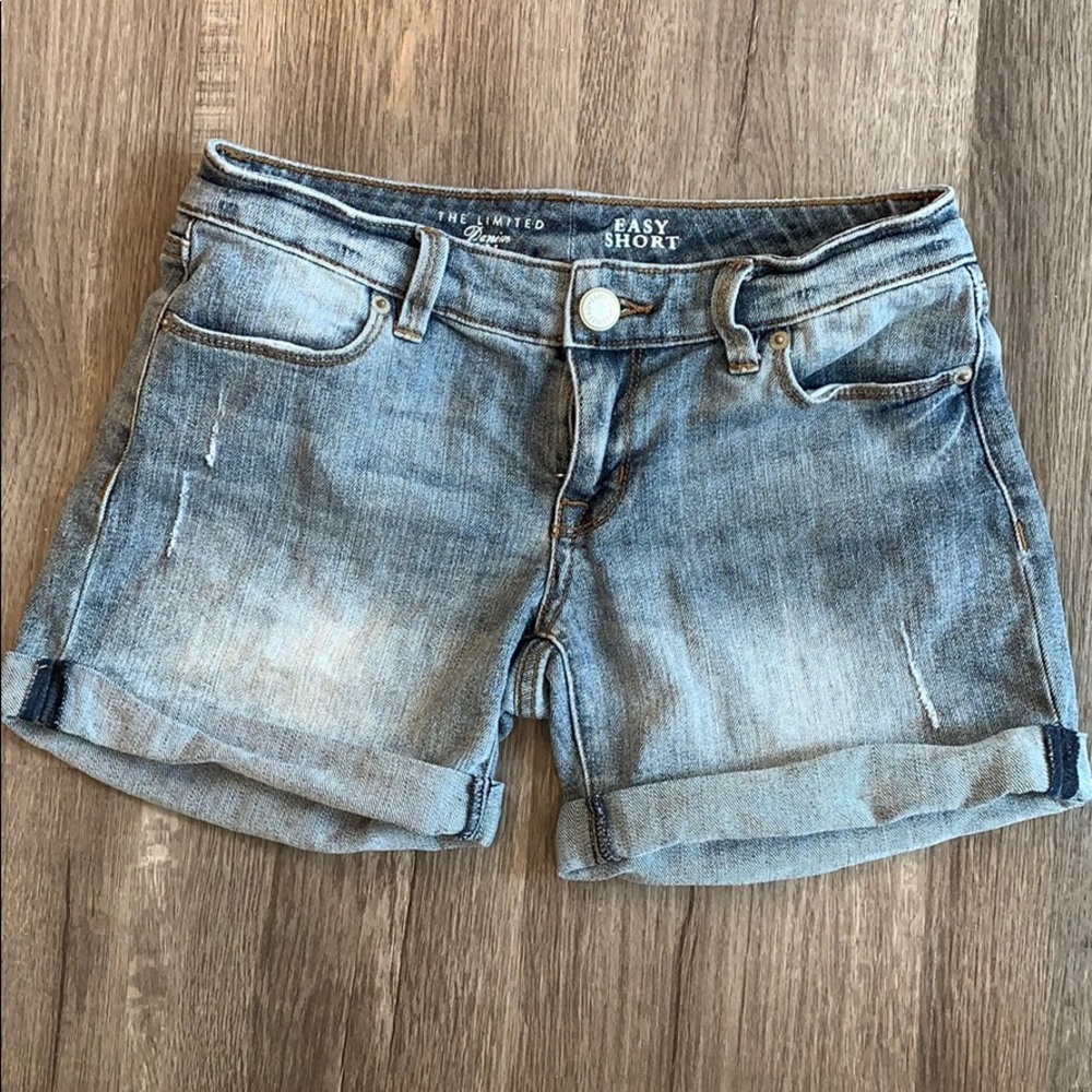 The Limited Light Denim Jean Shorts